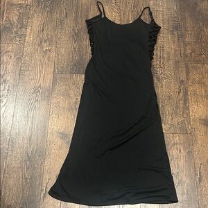 Icon Apparel Black Sleeveless Open Back Maxi Dress